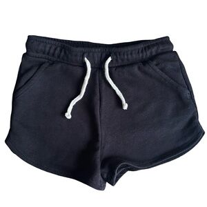 Old Navy 3T Girls Black cotton blend pull on drawstring shorts